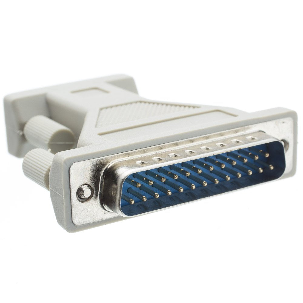 CableWholesale Gray Serial/AT Modem Adapter - Employ This Adapter for Converting a DB9 Modem Cable to a DB25 Modem Cable