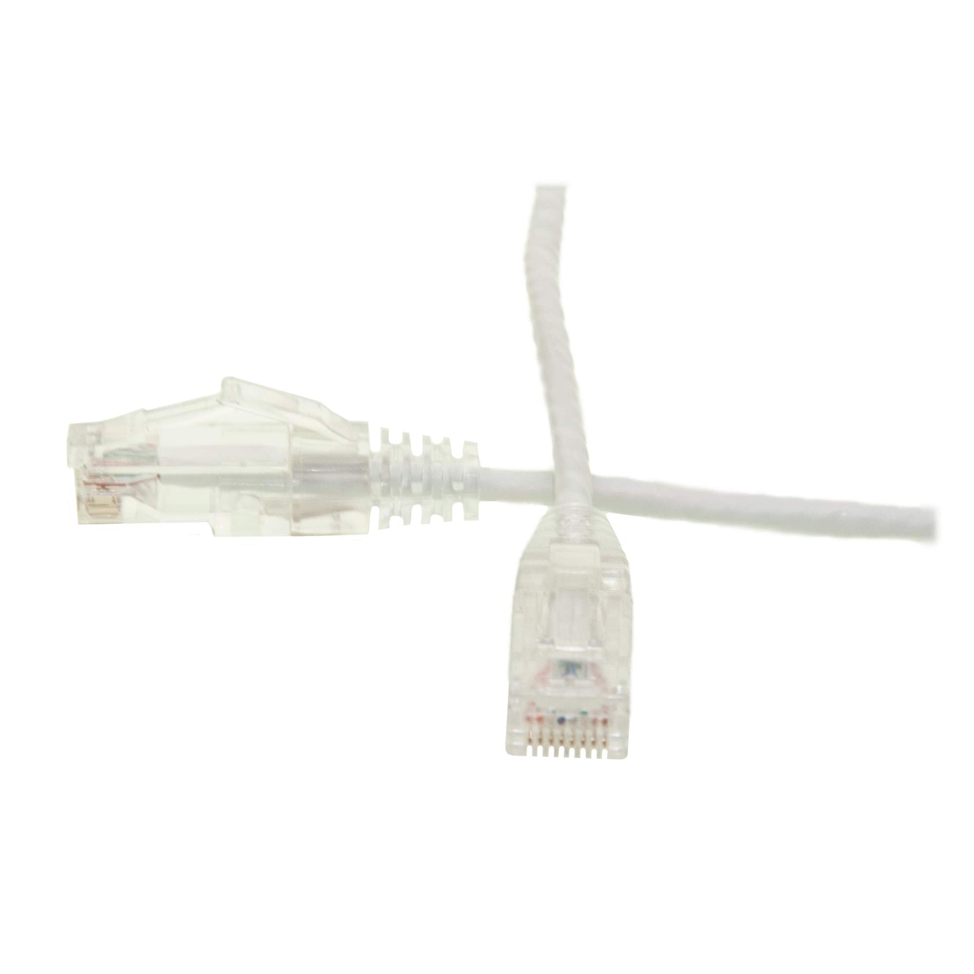 CableWholesale Cat6 Slim Ethernet Patch Cable, 28AWG, ETL Approved, RJ45 Gold Plate Connector Snagless/Boot Unshielded Twisted Pair (UTP), Internet Network Patch Cable, Gray, 6 Inch