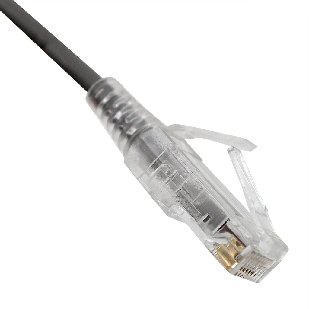 CableWholesale Cat6a Slim Ethernet Patch Cable, 28AWG, 500MHZ, ETL/UL/CSA Approved, RJ45 Copper Connector Snagless/Boot, Internet Network Patch Cable, 6 Inches, Gray