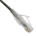 CableWholesale Cat6a Slim Ethernet Patch Cable, 28AWG, 500MHZ, ETL/UL/CSA Approved, RJ45 Copper Connector Snagless/Boot, Internet Network Patch Cable, 6 Inches, Gray