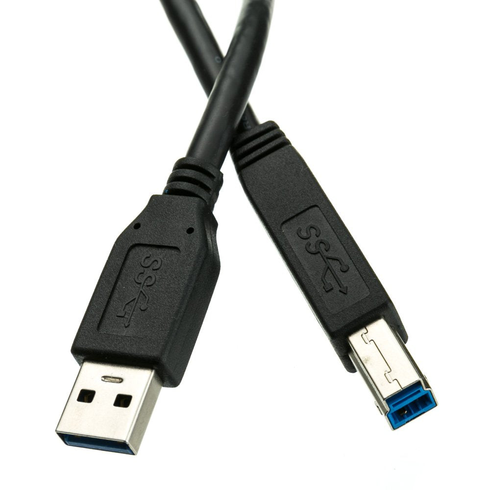 CableWholesale 3 feet USB 3.0 Printer/Device Cable, Blue, Type A Male/Type B Male Plug, A Male to B Male Super Speed USB Cable, USB 3.0 to Type B Cable, Type B Printer Cable