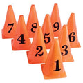 US Games 9" Lightweight Orange Cones W/Numbers