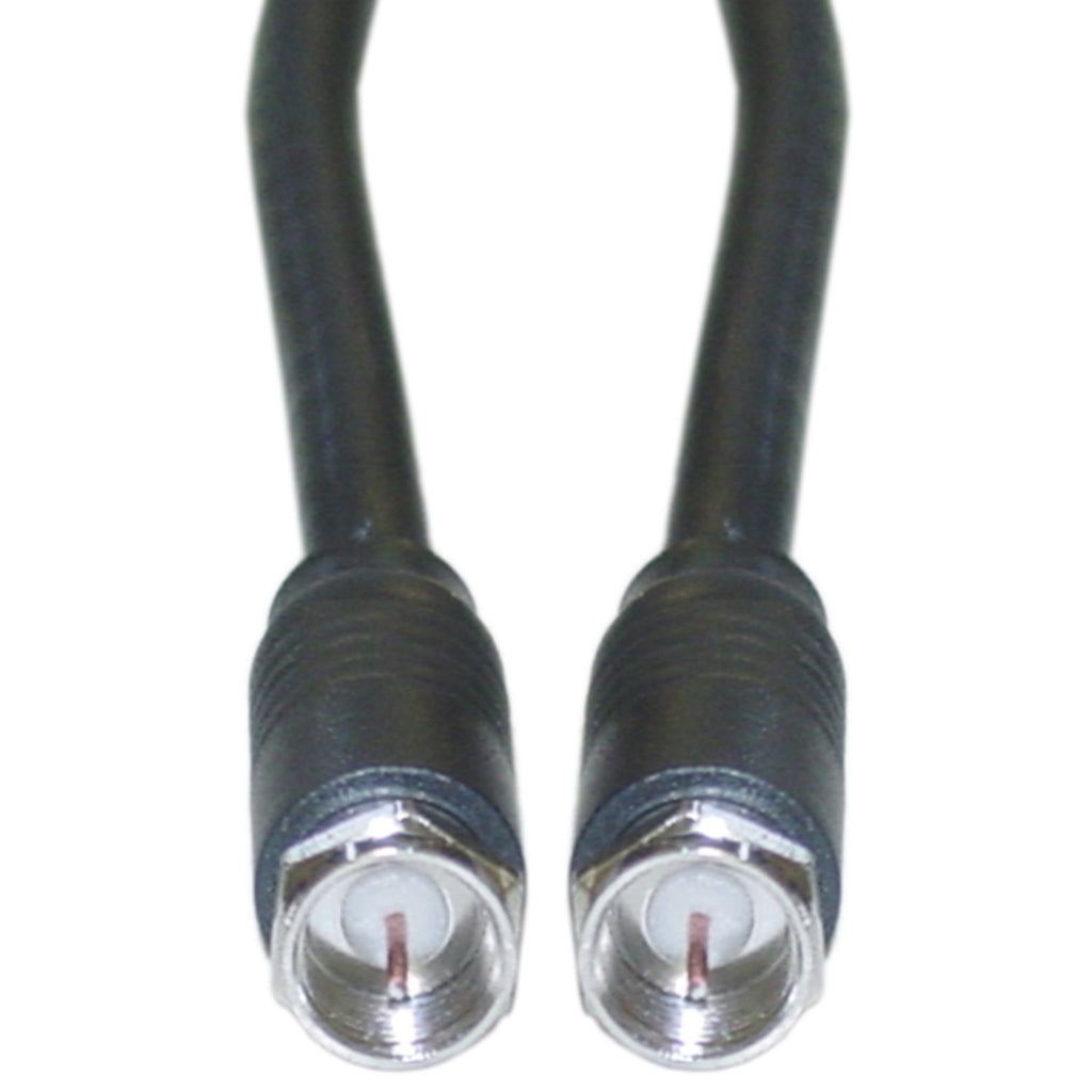 CableWholesale F-pin Coaxial Cable, F Type Male to Male Coax Cable Connector, UL Listed, AV, CableTV, Antenna, and Satellite Cable, Black, 12 ft