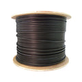 CableWholesale Direct Burial/Outdoor Rated Cat6 Black Ethernet Cable, Solid, CMX, UTP (Unshielded Twisted Pair), Waterproof Tape, Spool, 1000 Foot
