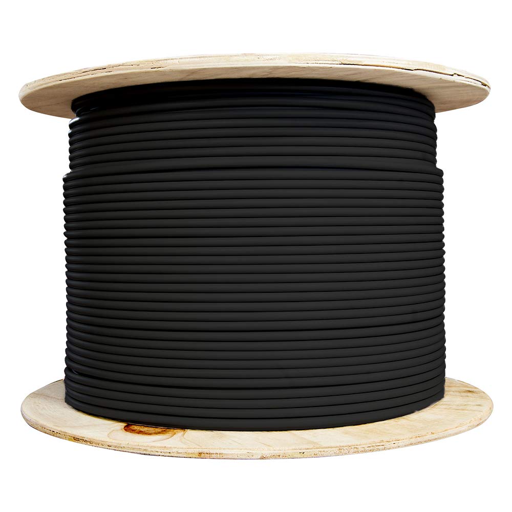 Cat6a Ethernet Cable Spool - High-Speed 500MHz for Networking, 10 Gigabit Stranded, 24AWG UTP (Unshielded Twisted Pair), 1000 Feet, Gray