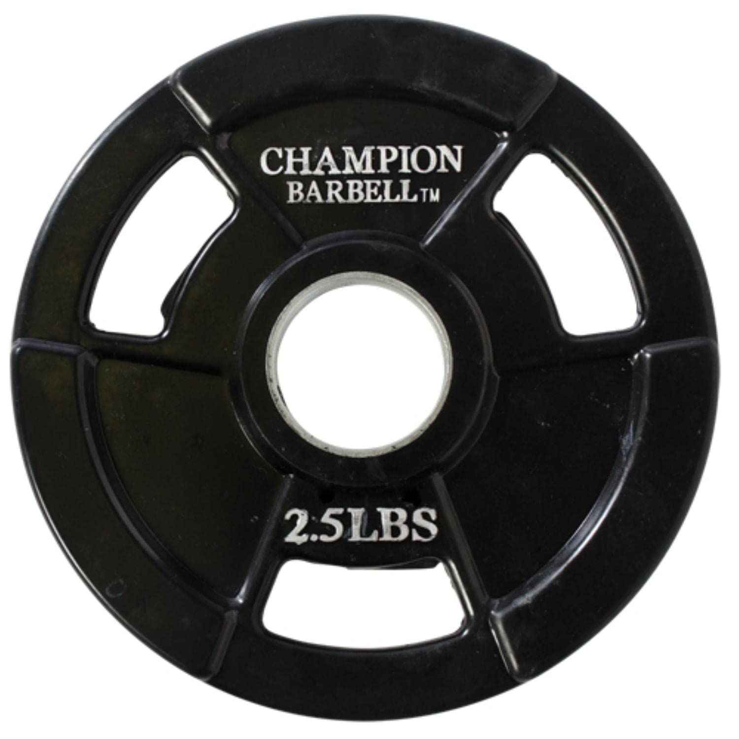 Champion Barbell Olympic Rubber Coated Grip Plate, 2.5-Pound