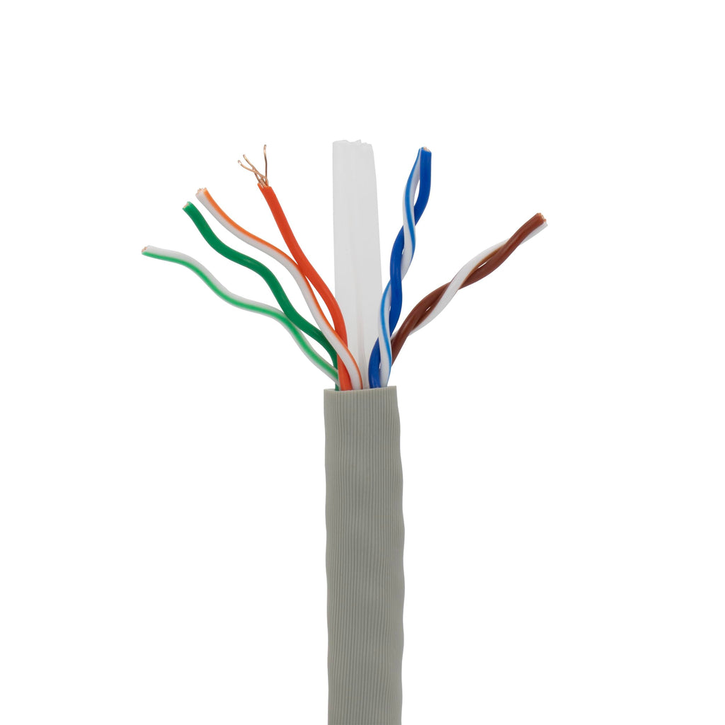 Cat6a Ethernet Cable Spool - High-Speed 500MHz for Networking, 10 Gigabit Stranded, 24AWG UTP (Unshielded Twisted Pair), 1000 Feet, Gray
