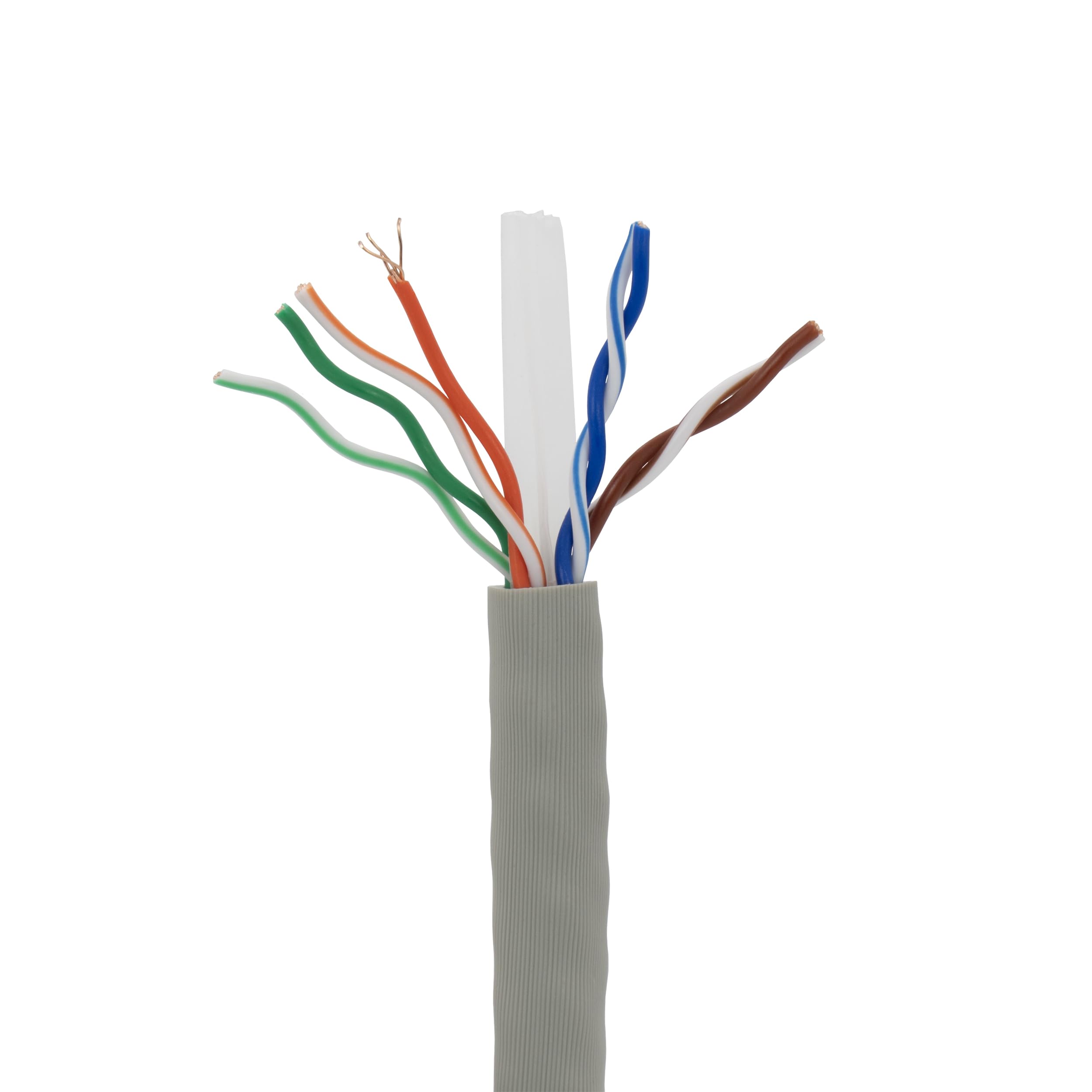 Cat6a Ethernet Cable Spool - High-Speed 500MHz for Networking, 10 Gigabit Stranded, 24AWG UTP (Unshielded Twisted Pair), 1000 Feet, Gray