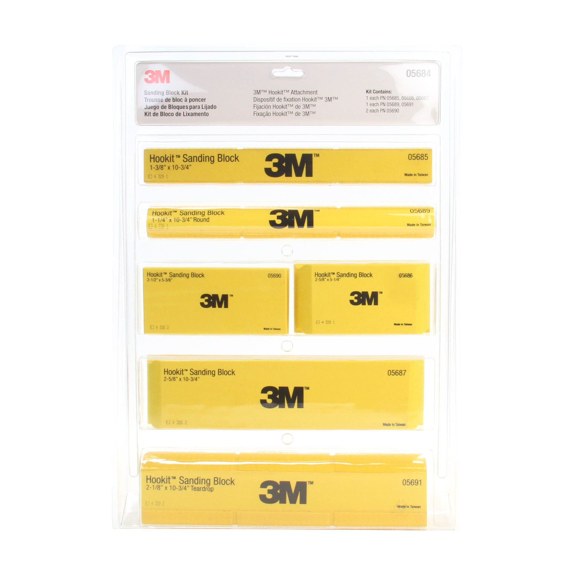 3M Hookit Sanding Block, 05684, Kit