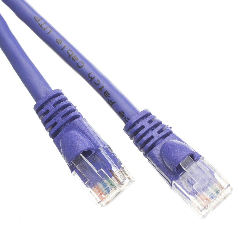 CableWholesale Cat5e Ethernet Cable, 24AWG, RJ45 Gold Plate Connector, ETL, 4 Pair Stranded Copper, Snagless Boot Unshielded Twisted Pair (UTP) Internet Network Patch Cable, 4 Foot, Purple
