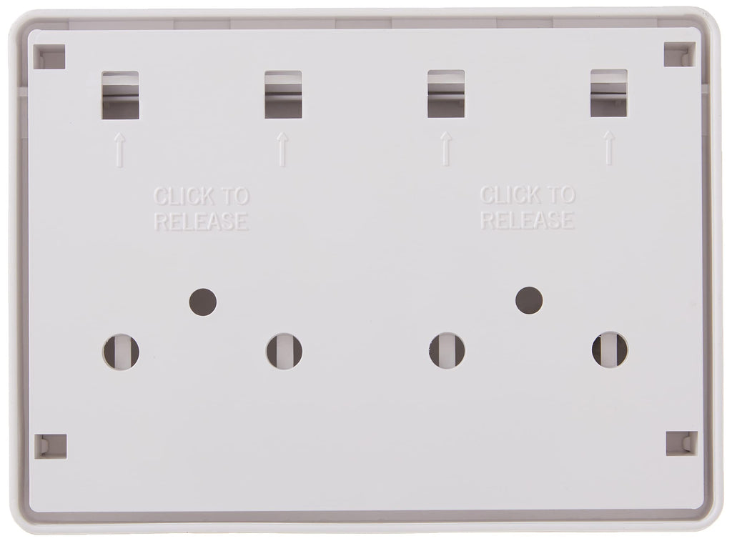 4 Port Keystone Jack Surface Mount Box, White, Surface Mount Box for Networking, Home Theatre, Security/Surveillance, Cablewholesale