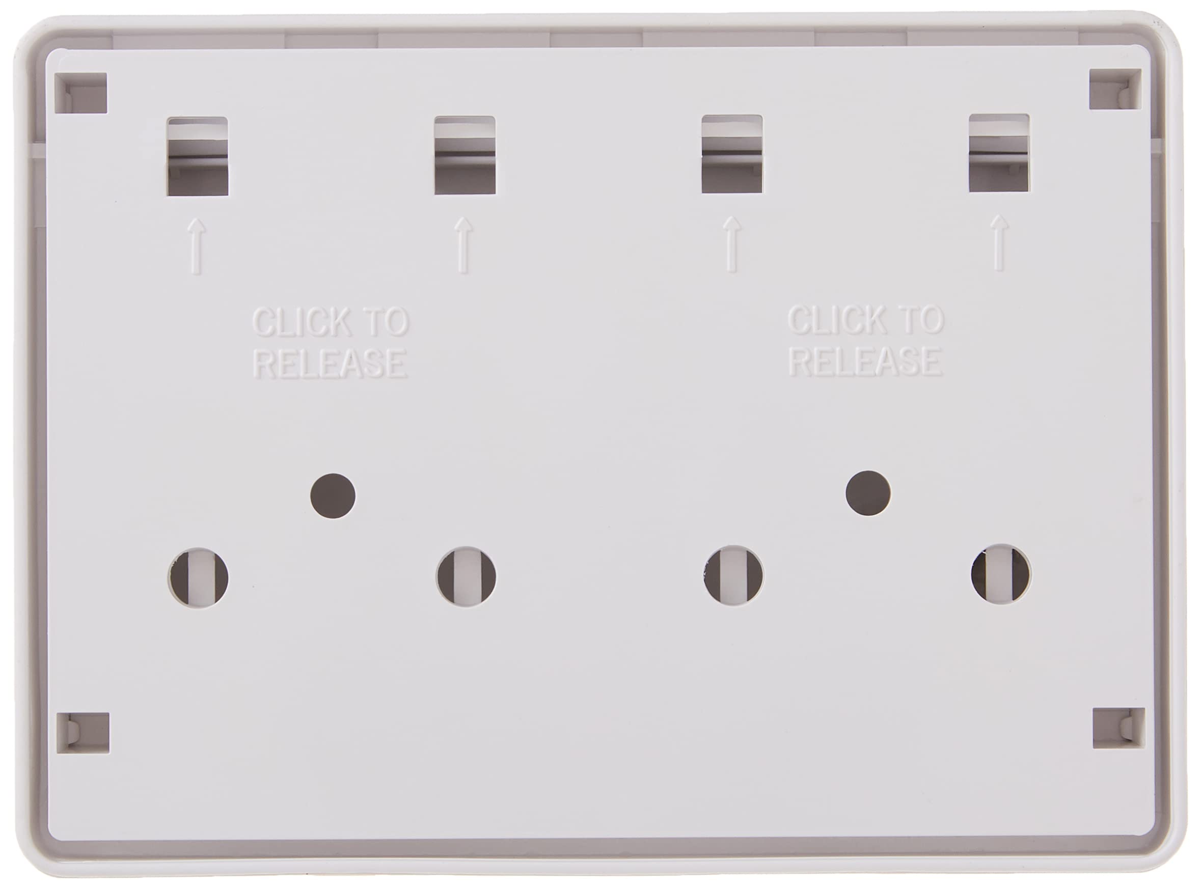 4 Port Keystone Jack Surface Mount Box, White, Surface Mount Box for Networking, Home Theatre, Security/Surveillance, Cablewholesale