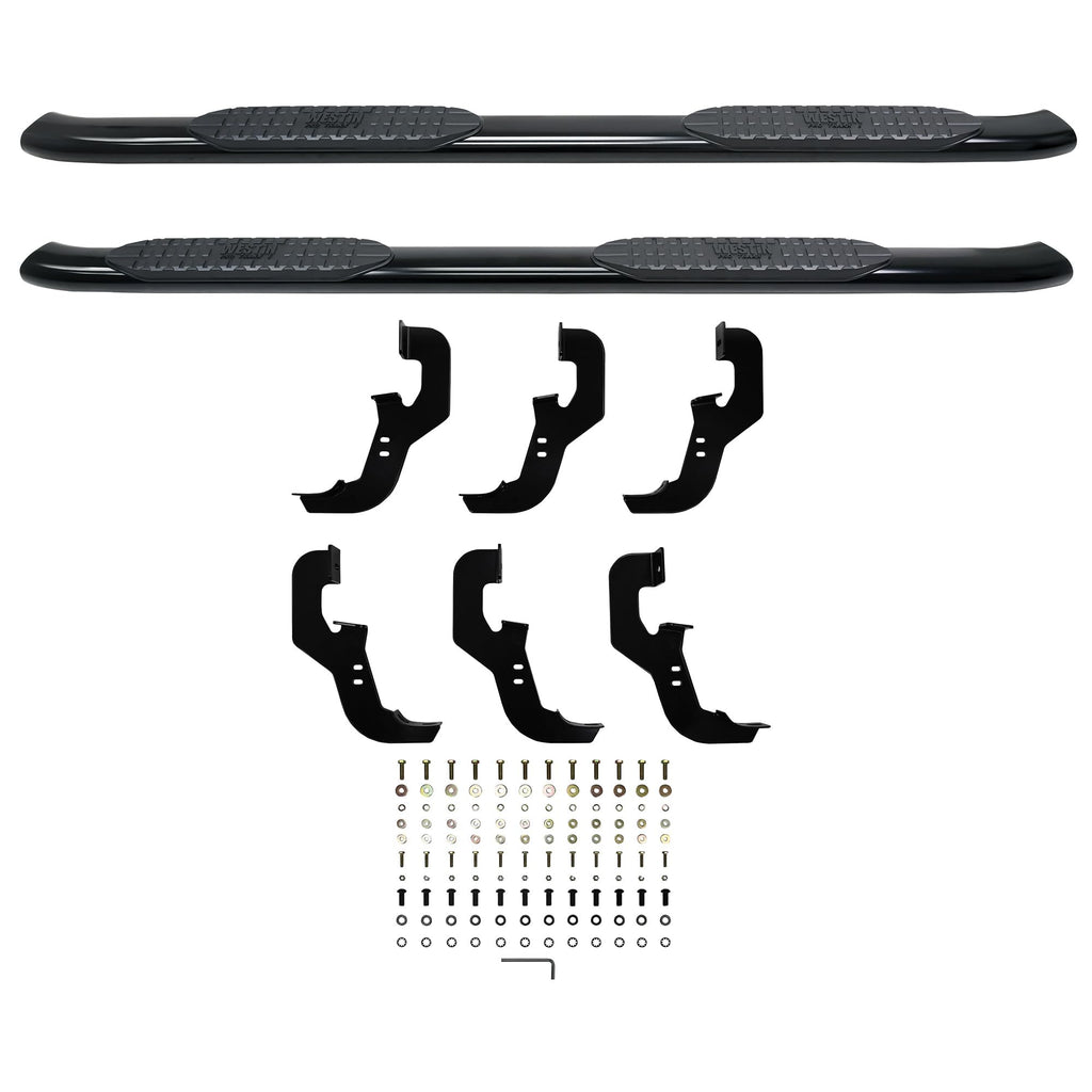 Westin 21-54135 PRO TRAXX 5 Oval Nerf Bars Black Pair