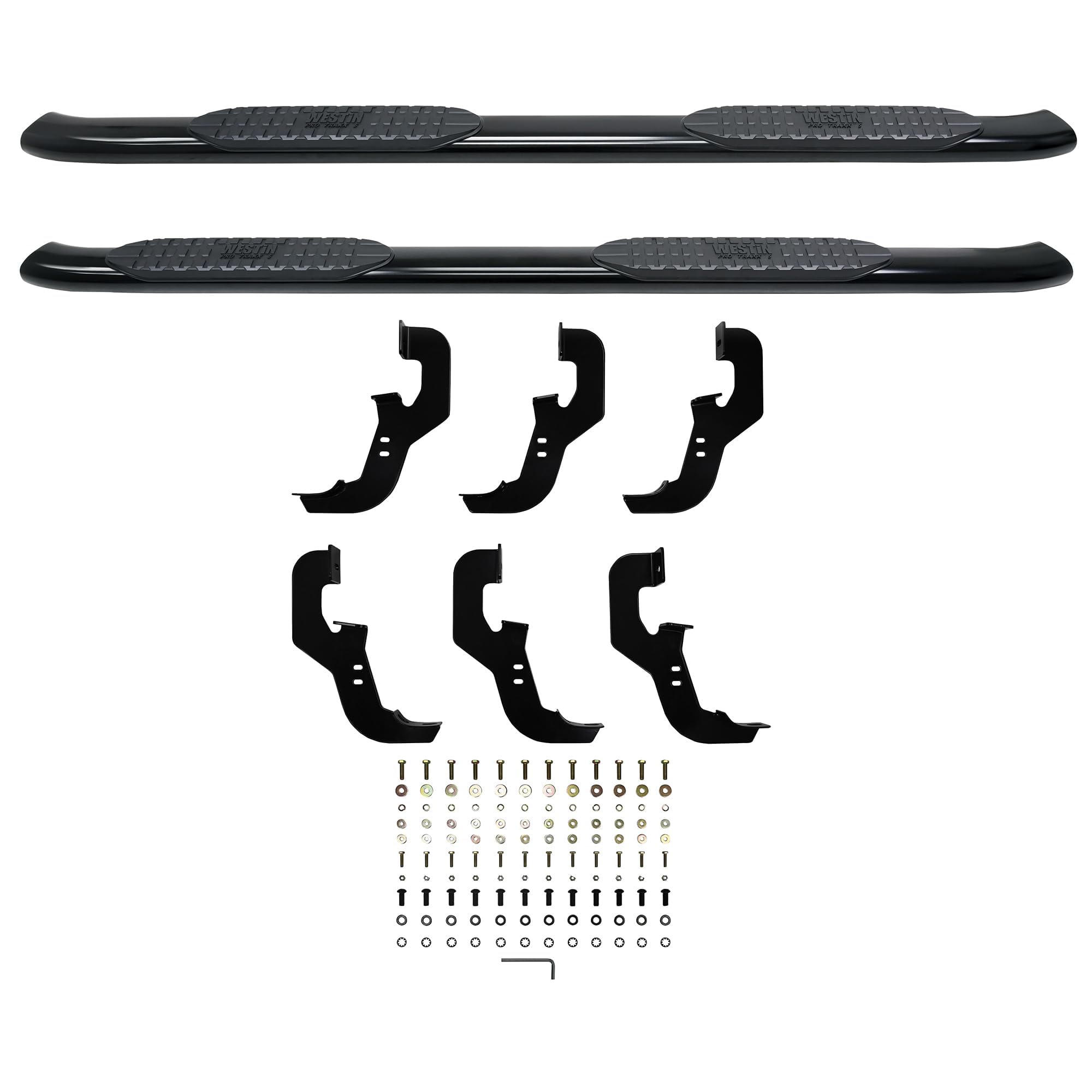 Westin 21-54135 PRO TRAXX 5 Oval Nerf Bars Black Pair
