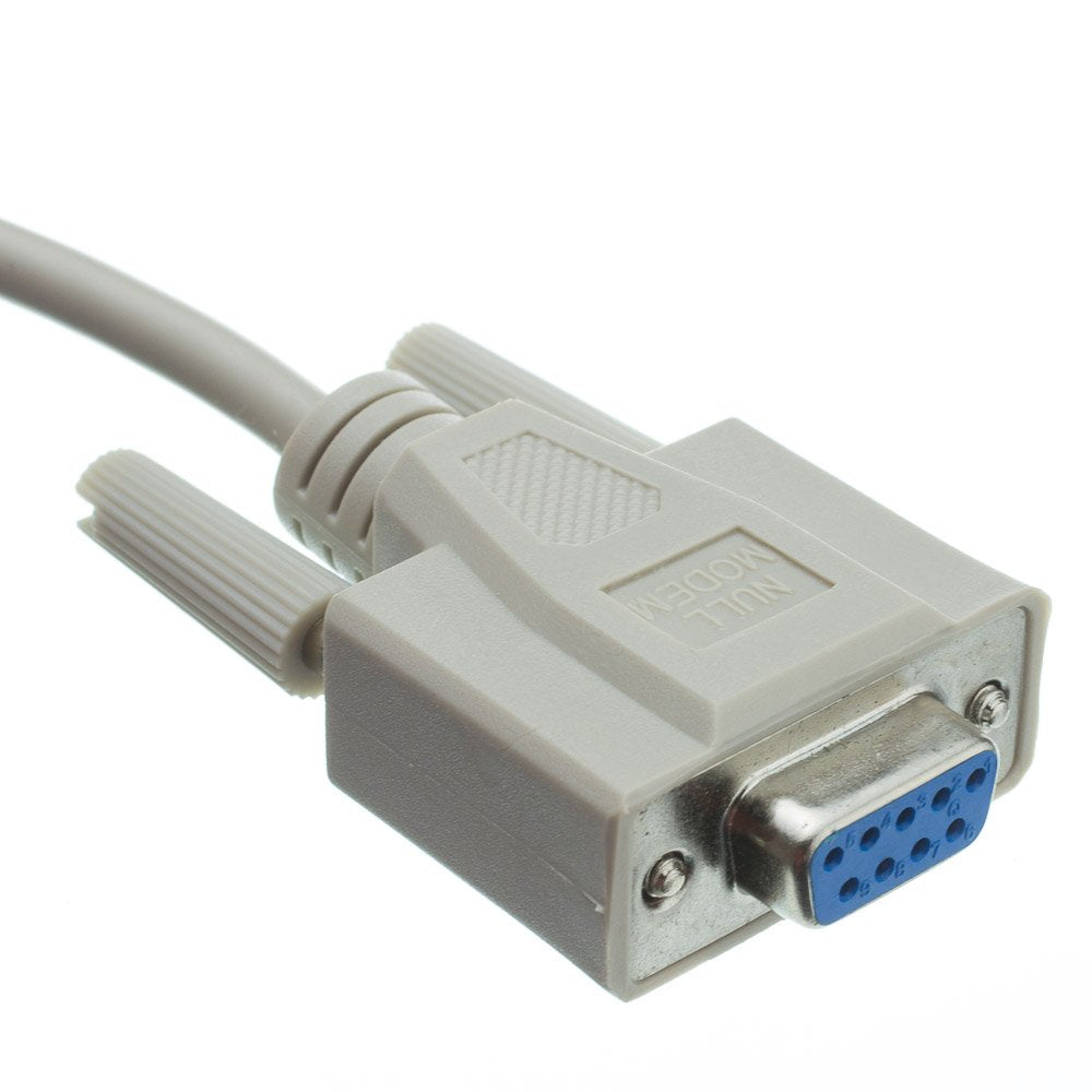 CableWholesale 6-Foot DB9 Female/DB25 Male Null Modem Serial Cable RS232 (10D1-21306)