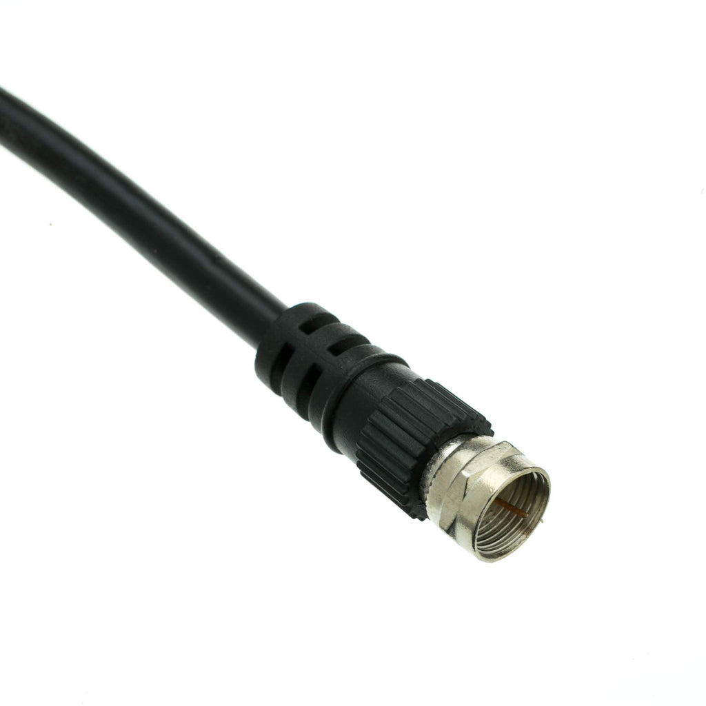 CableWholesale RG59 F-pin Coaxial Cable with Gold connectors, Black, F-pin Male, 6 Foot