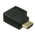 CableWholesale HDMI High Speed Horizontal 90 Degree Elbow Adapter - Left, HDMI Type-A Male to HDMI Type-A Female, 4K 60Hz, Black