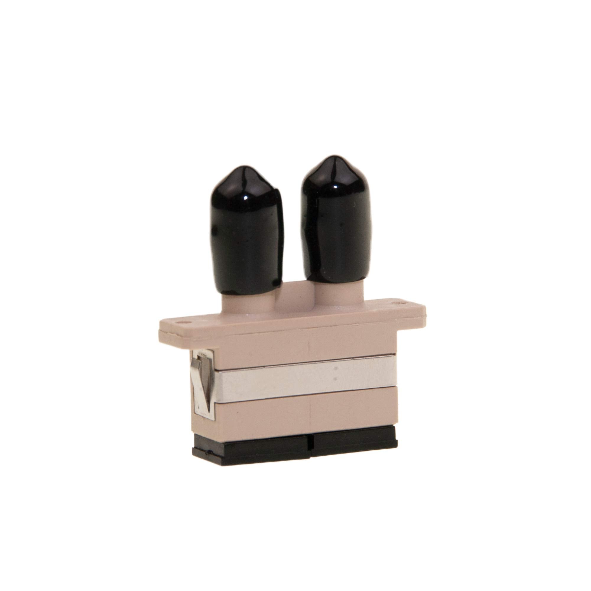 Fiber Optic Adapter, ST Female to SC Female, Duplex, Plastic Housing