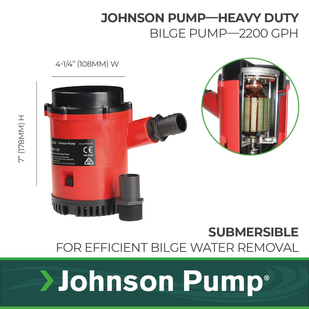 Johnson Pumps 22004 2200 GPH Bilge Pump