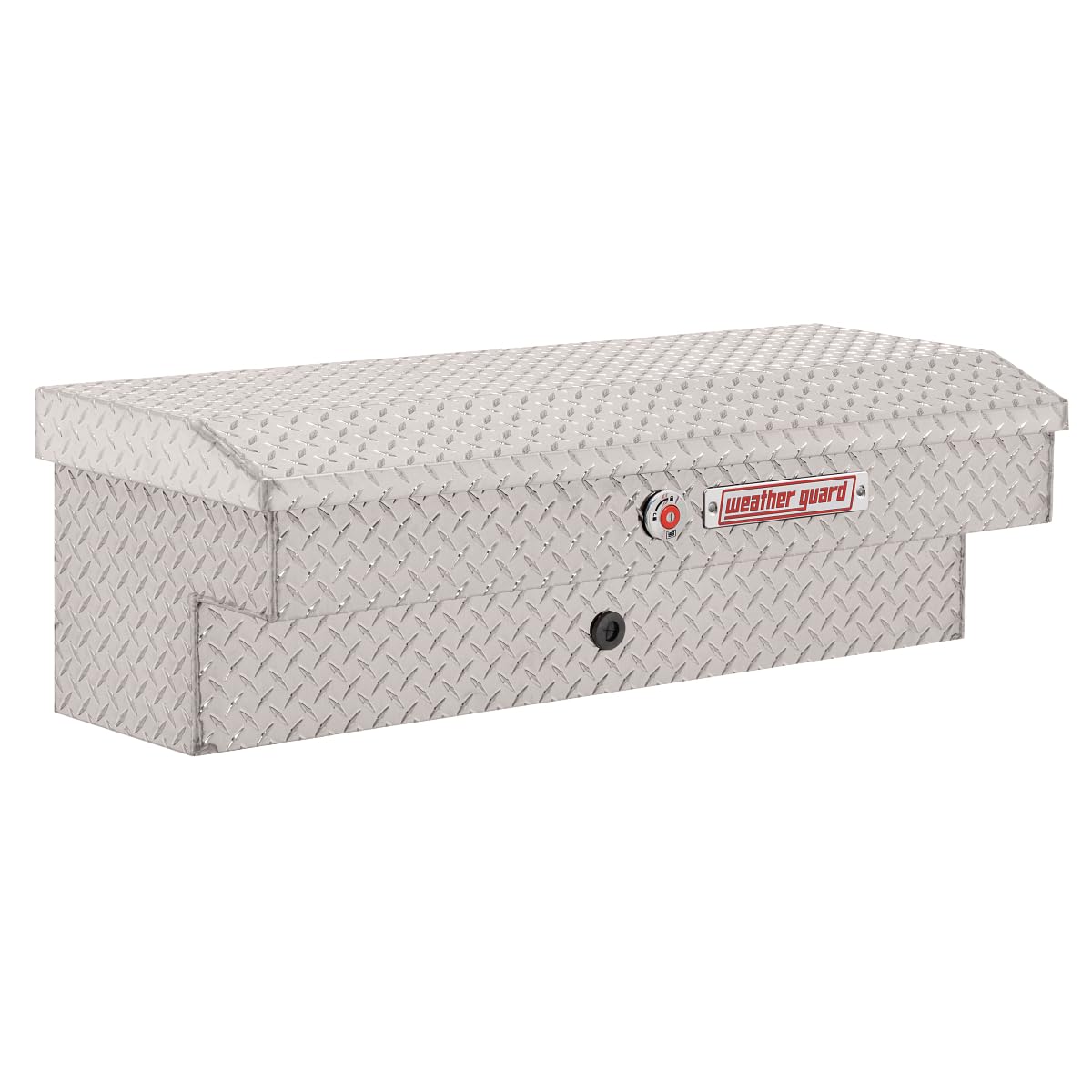 Weather Guard Model 184-0-04 41in Lo-Side Truck Box, Aluminum, Clear, 3.0 cu ft capacity