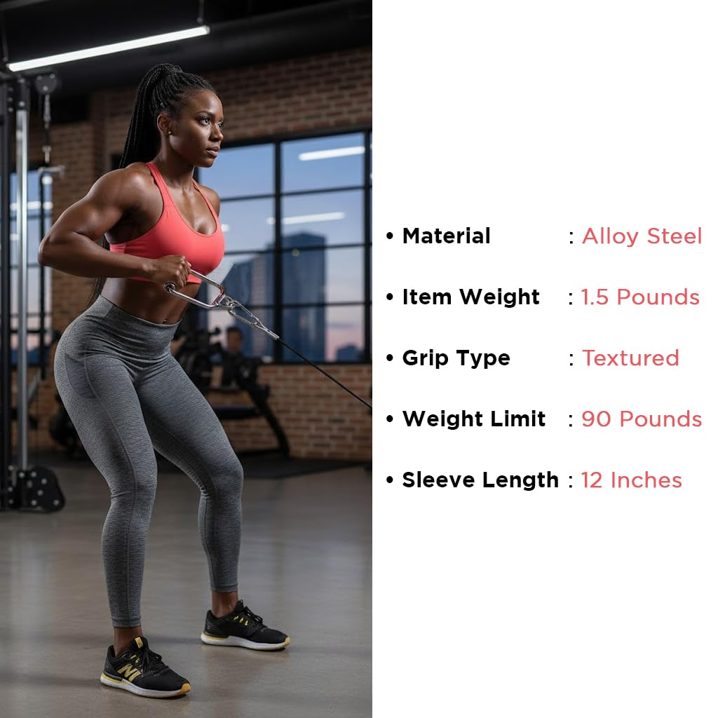 Champion Barbell Single Chrome Handle Cable Attachment