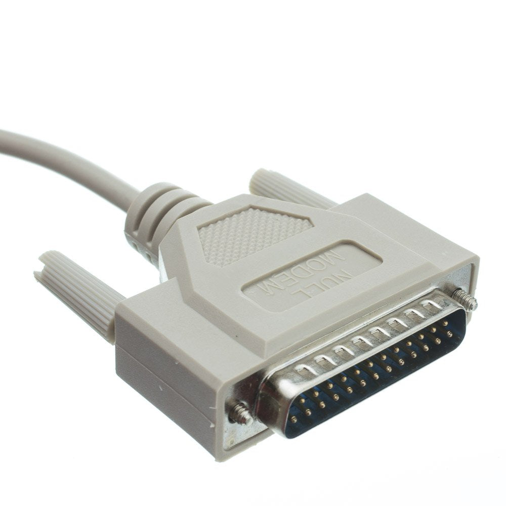 CableWholesale 6-Foot DB9 Female/DB25 Male Null Modem Serial Cable RS232 (10D1-21306)