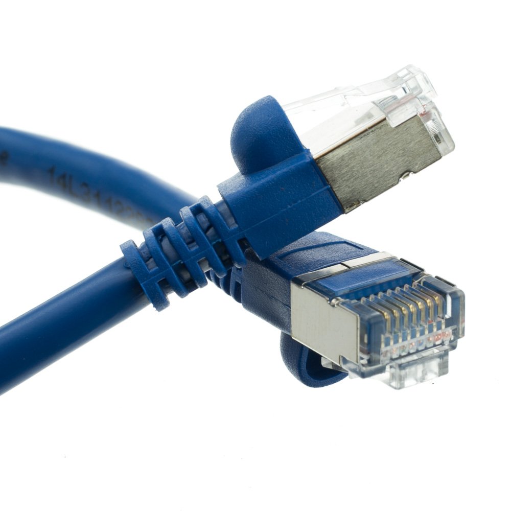 CableWholesale Shielded Cat5e Ethernet Cable, 24AWG, RJ45 Gold Plate Connector, Snagless Boot 4 Pair Stranded Copper, F/UTP Internet Network Patch Cable, 1 Foot, Black