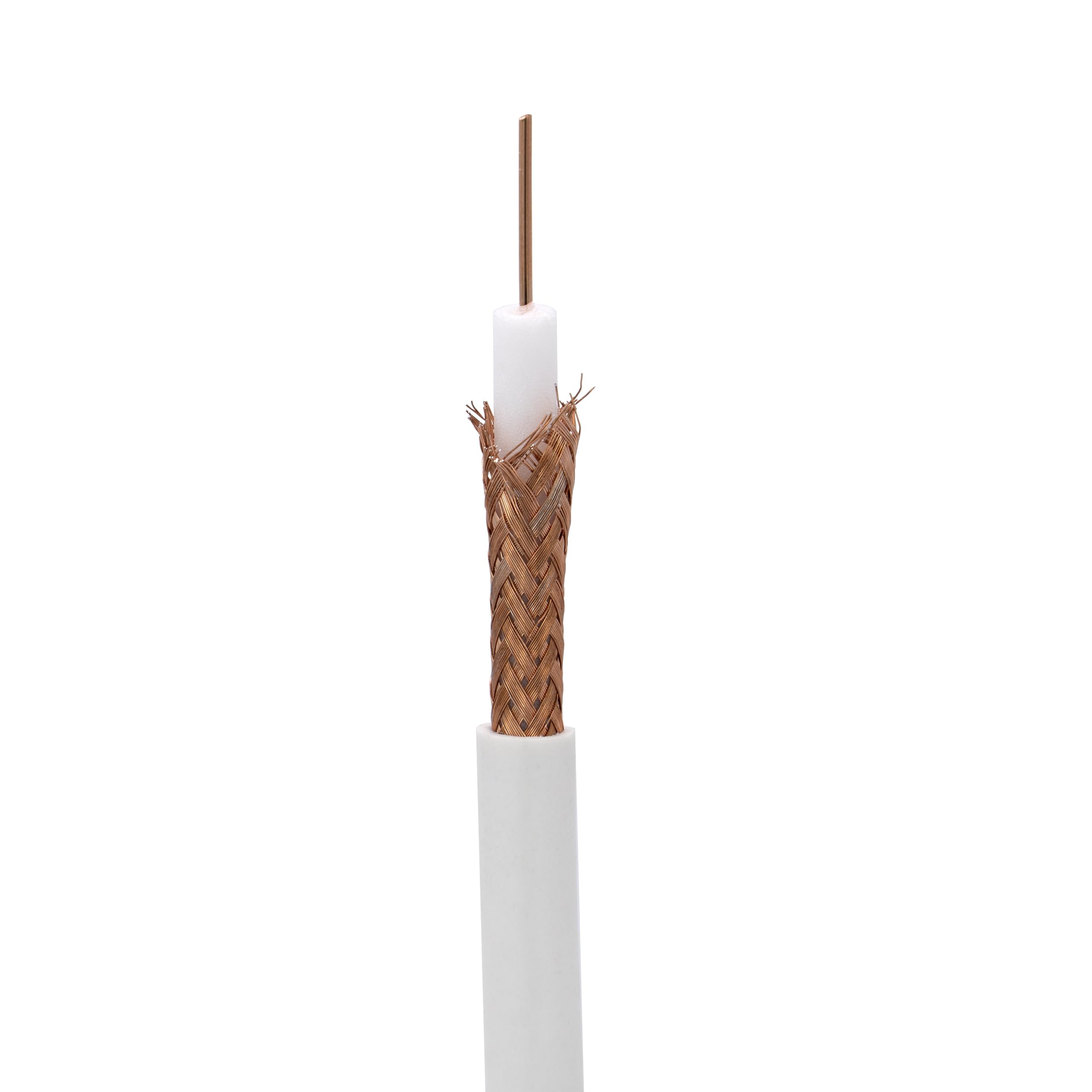 CableWholesale Bulk RG59/U Coaxial Cable, 20 AWG, Solid Core, Copper, 95% Braided, Pullbox, 1000 feet, Black, RG59/U CCTV Cable, CCTV Coax Cable