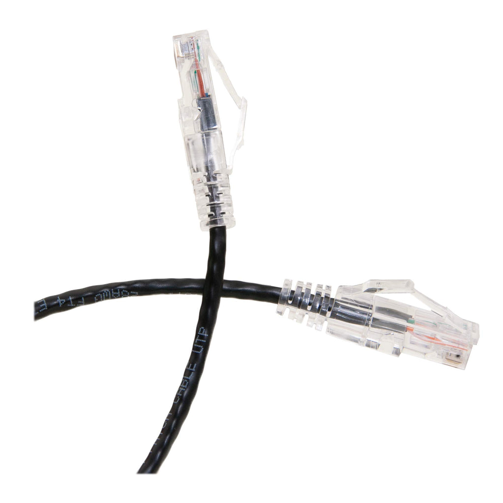 CableWholesale Cat6a Slim Ethernet Patch Cable, 28AWG, 500MHZ, ETL/UL/CSA Approved, RJ45 Copper Connector Snagless/Boot, Internet Network Patch Cable, 5 Foot, Black