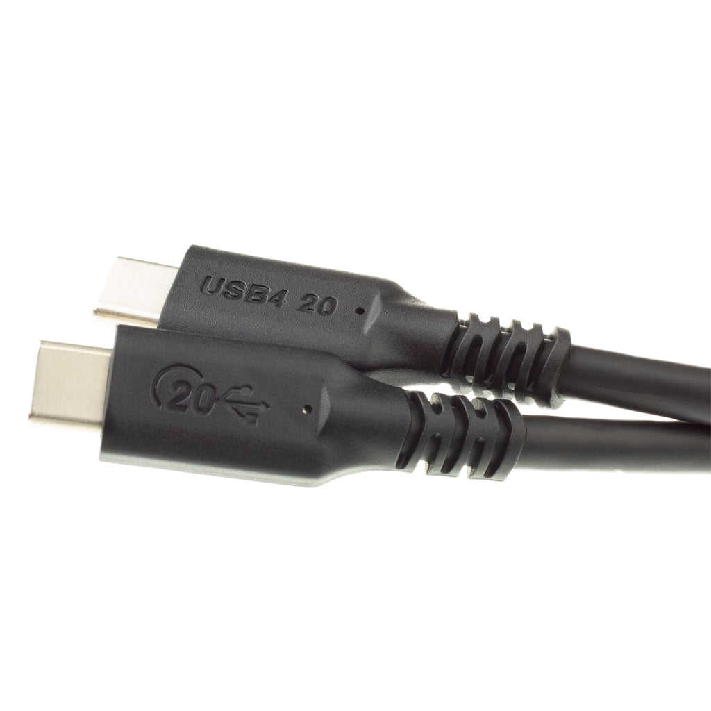 CableWholesale USB C to USB C Cable 6ft, 20Gbps 100 watt Fast Charging Cable, USB4 Type C Male to Male, PVC Jacket, Black