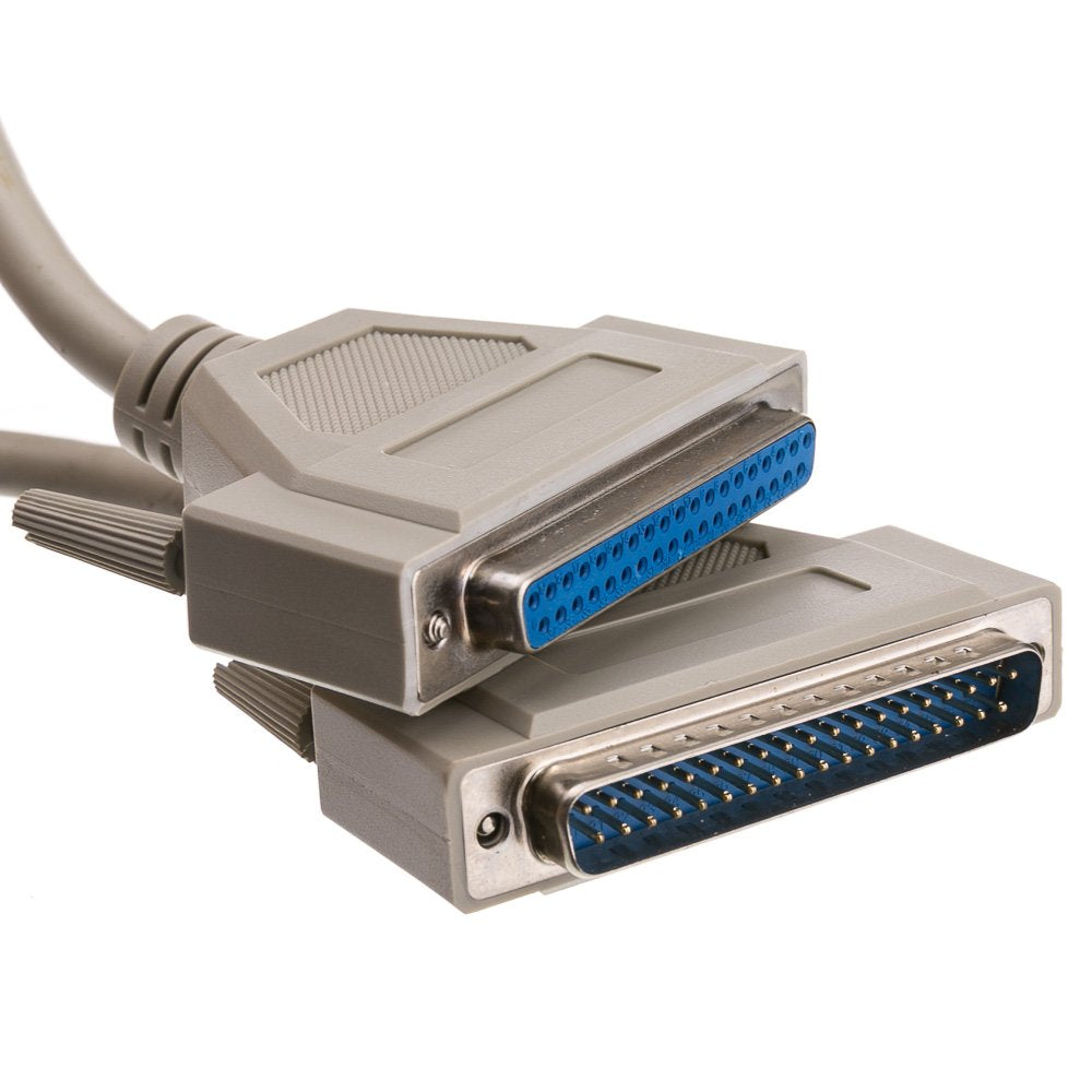 CableWholesale 3 feet Serial Extension Cable, DB37 Male to DB37 Female, 37 Conductor, 1:1, Beige, Serial Extender for Printer, PC, Networks, DB37 Cable, DB37 Male to Female Serial Extension Cable