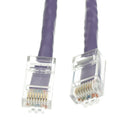 CableWholesale Cat5e Ethernet Cable, 24AWG Network Cable with RJ45 Gold Plated Connector, 4 Pair Stranded Bare Copper, Bootless Unshielded Twisted Pair (UTP) Internet Patch Cable, 2 Foot, Purple