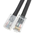 CableWholesale Cat5e Ethernet Cable, 24AWG Network Cable with RJ45 Gold Plated Connector, 4 Pair Stranded Bare Copper, Bootless Unshielded Twisted Pair (UTP) Internet Patch Cable, 1 Foot, Black