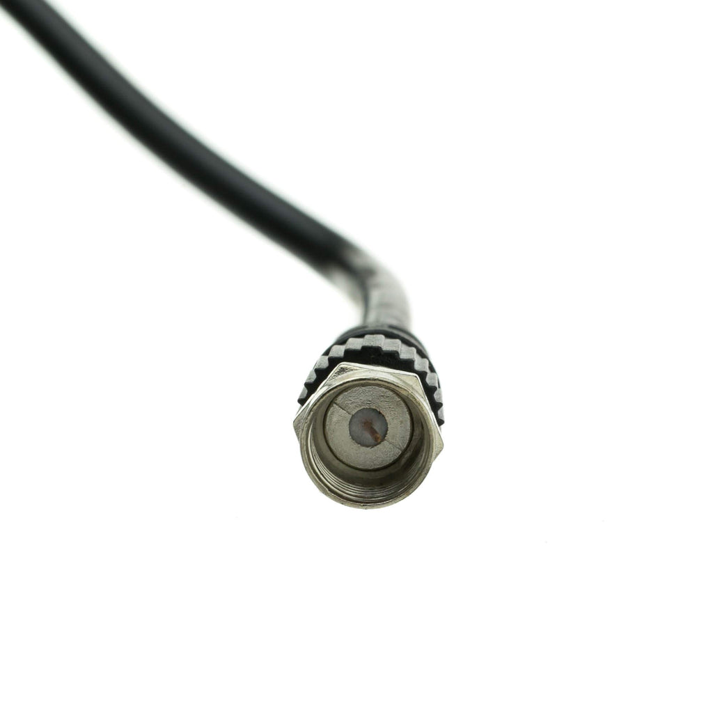 CableWholesale RG59 F-pin Coaxial Cable with Gold connectors, Black, F-pin Male, 6 Foot