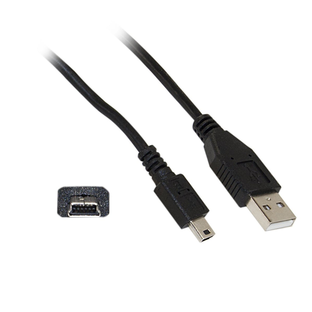 CableWholesale 6 feet Digital Video Camera USB Cable, USB Type A to Mini B, Black