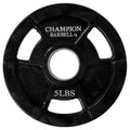 Champion Barbell 5-Pound Rubber Coated Grip Plate