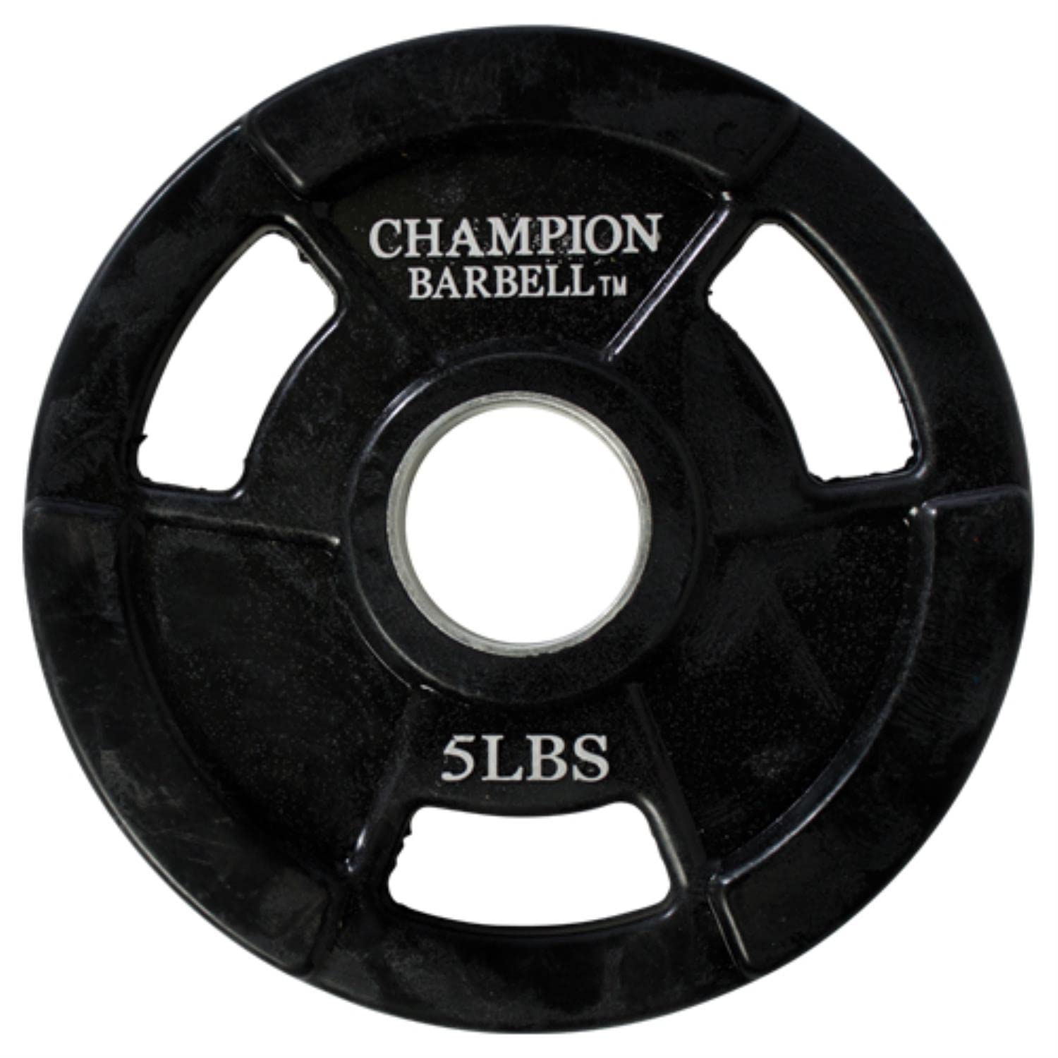 Champion Barbell 5-Pound Rubber Coated Grip Plate
