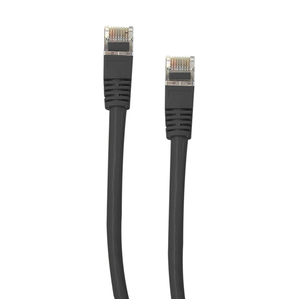 CableWholesale Shielded Cat5e Ethernet Cable, 24AWG, RJ45 Gold Plate Connector, Snagless Boot 4 Pair Stranded Copper, F/UTP Internet Network Patch Cable, 1 Foot, Black
