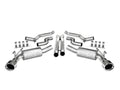 BORLA 140356 Cat-Back Perf. Exhaust System for 2010-2013 Chevrolet Camaro SS V8 T-304 Stainless Steel ATAK Sound Dual Split Rear Exit Single 4.5" Round Polished T-304 Stainless Steel Tips Each Side