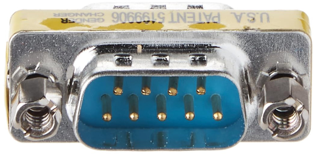 CableWholesale Serial Mini Gender Changer/Coupler, DB9 Male to DB9 Male