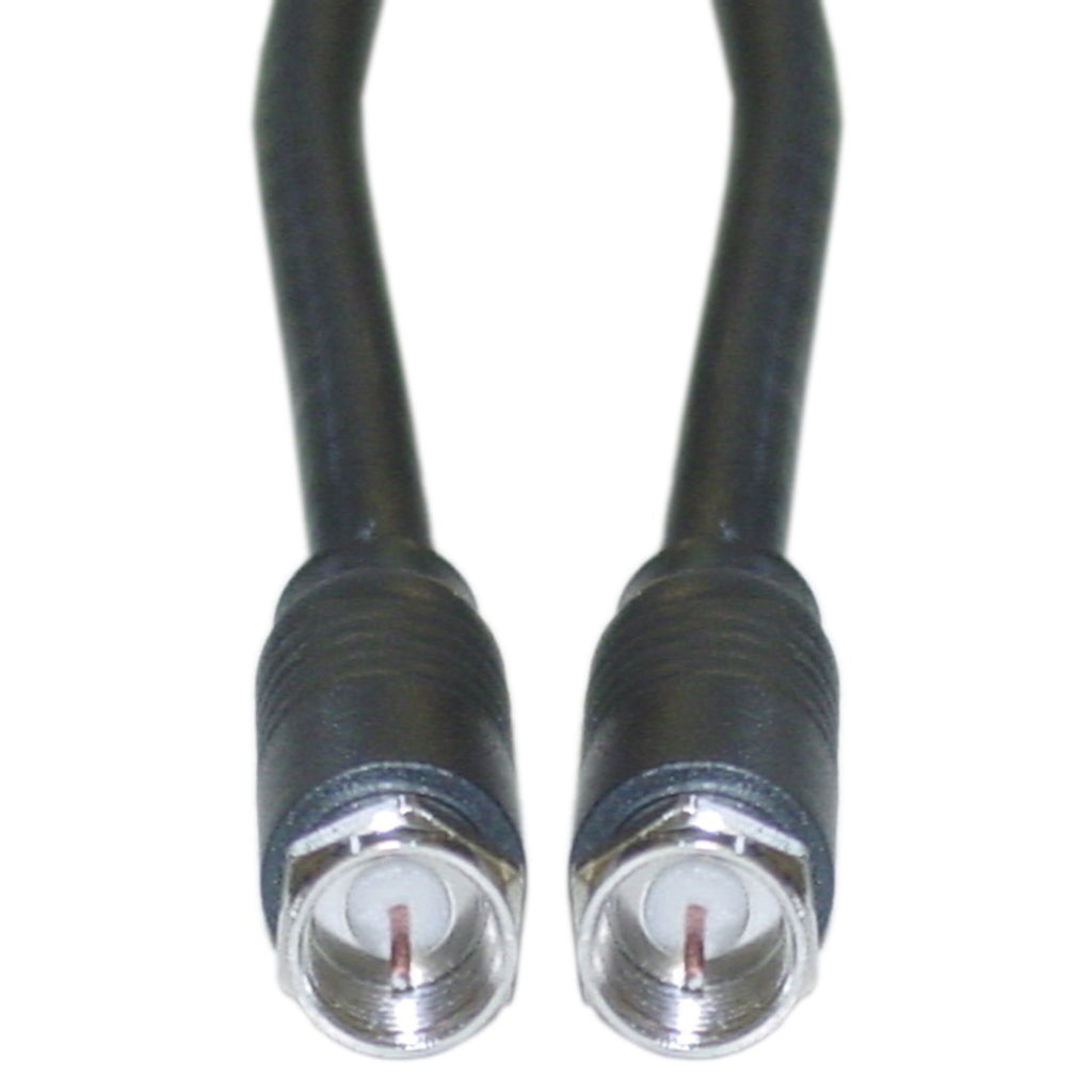 CableWholesale F-pin Coaxial Cable, F Type Male to Male Coax Cable Connector, UL Listed, AV, CableTV, Antenna, and Satellite Cable, Black, 3 ft