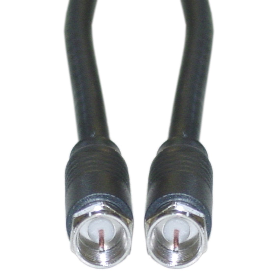 CableWholesale F-pin Coaxial Cable, F Type Male to Male Coax Cable Connector, UL Listed, AV, CableTV, Antenna, and Satellite Cable, Black, 3 ft