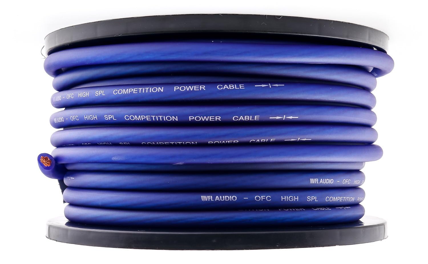 American Bass VFL 4 Gauge OFC Wire 100ft Roll Black