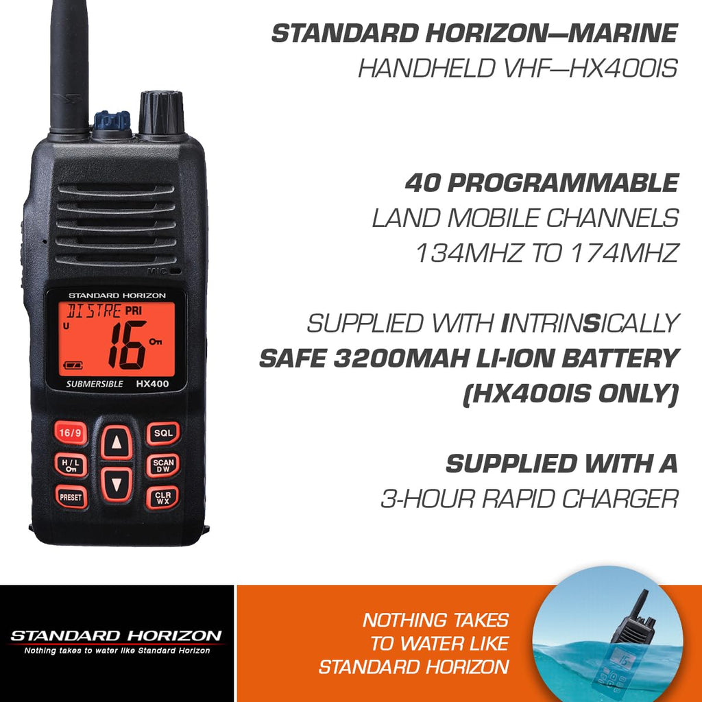 Standard Horizon HX400IS Intrinsically Safe Handheld VHF Radio