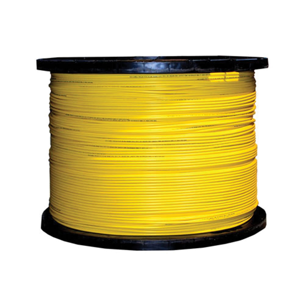 CableWholesale 12-Strand Fiber Optic Cable, Singlemode, Yellow 1000ft Spool