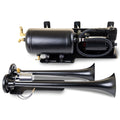Kleinn Air Horns JeepKit-1 Complete Bolt-On Dual Air Horn Kit for Jeep Wrangler - Black