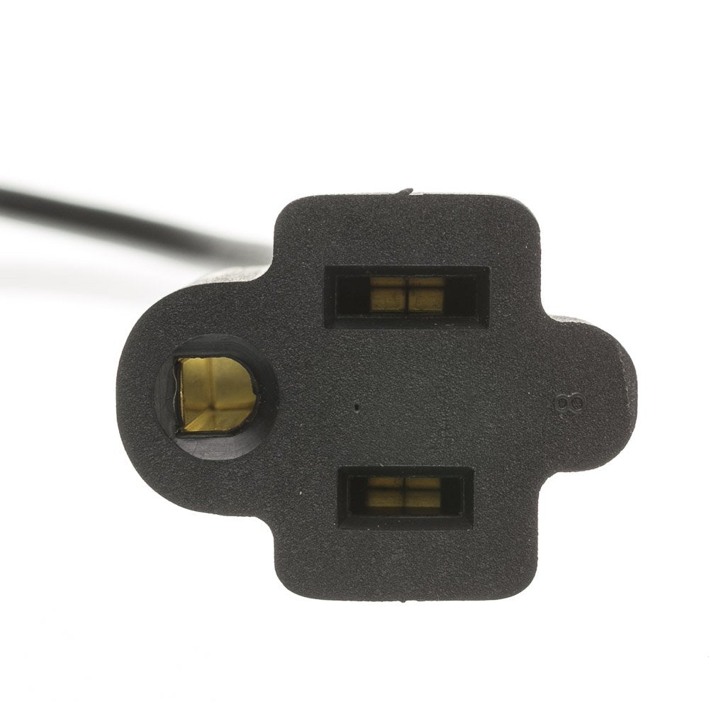 Computer/Monitor Power Cord Adapter, C14 Male to NEMA 5-15R Female, 10 Amp, 18 AWG, Extension Cord, 3 Foot, Black