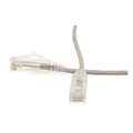 Cat6 Slim Ethernet Patch Cable, 28AWG, ETL Approved, RJ45 Gold Plate Connector Snagless/Boot Unshielded Twisted Pair (UTP), Internet Network Patch Cable, Gray, 2 Foot, Cable Wholesale