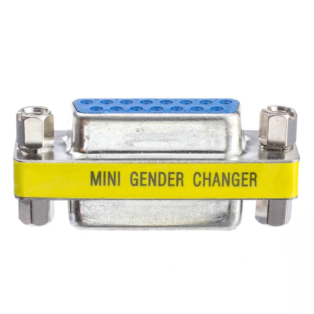 CableWholesale DB15 Female to Female Adapter, Gender Changer for Mini Computers, Convert DB15 Male Monitor Cable