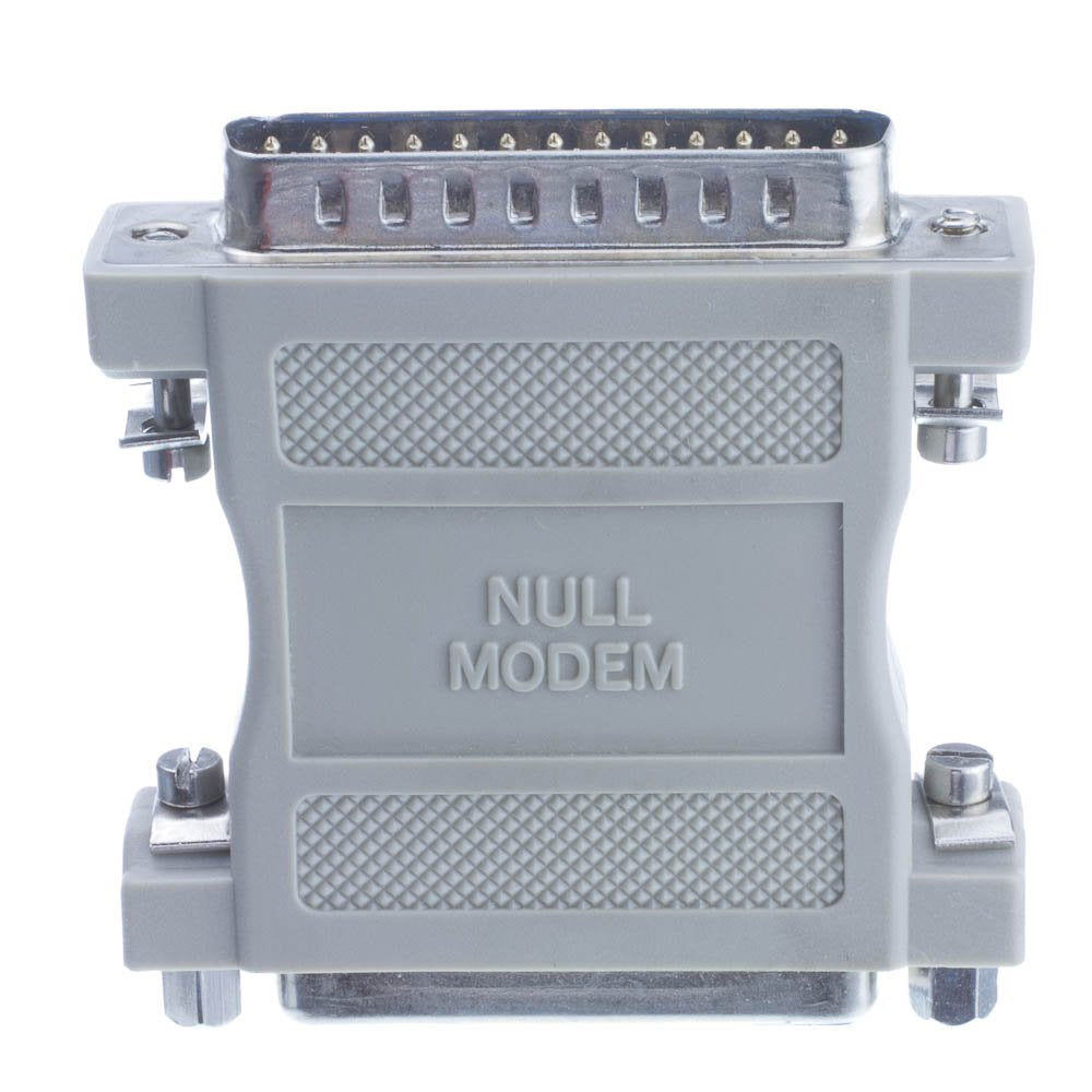 CableWholesale Null Modem Adapter, DB25 Male to DB25 Female